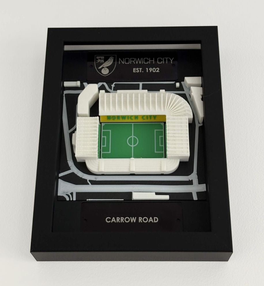 Carrow Road 3D Stadium Frame – Norwich City FC