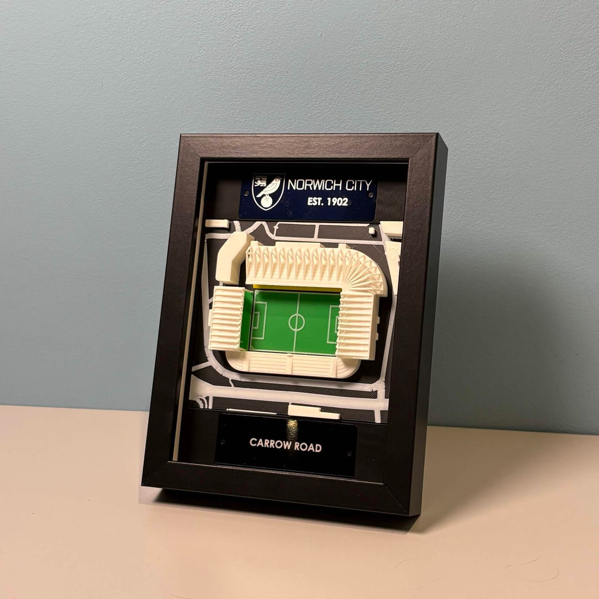 Carrow Road 3D Stadium Frame – Norwich City FC