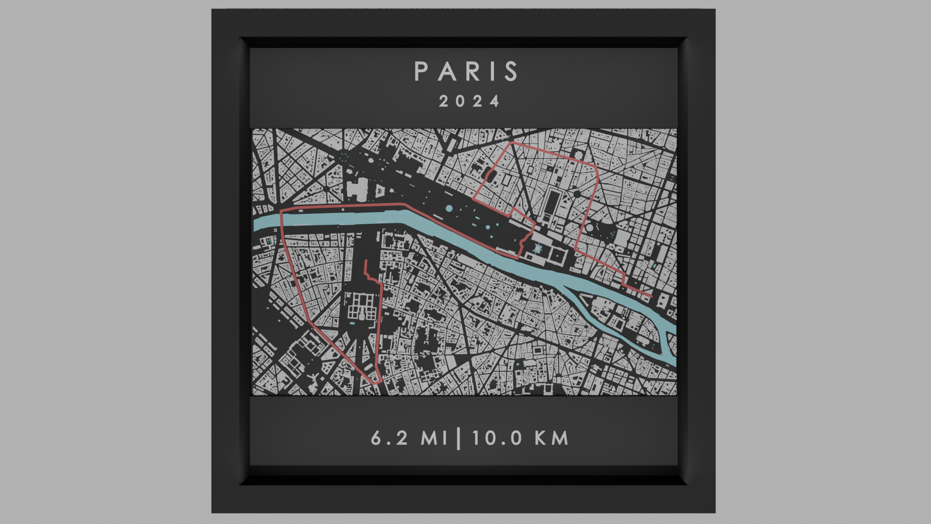 Paris 10K - Black Frame
