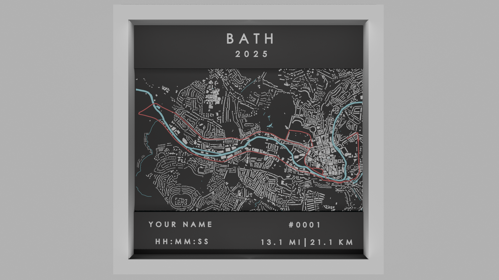 Bath - White Frame