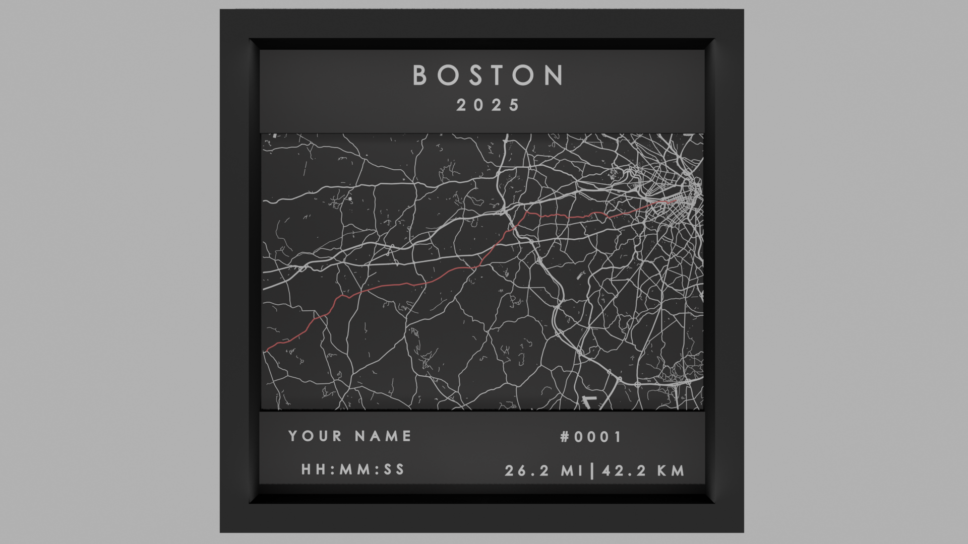 Boston, US - Black Frame