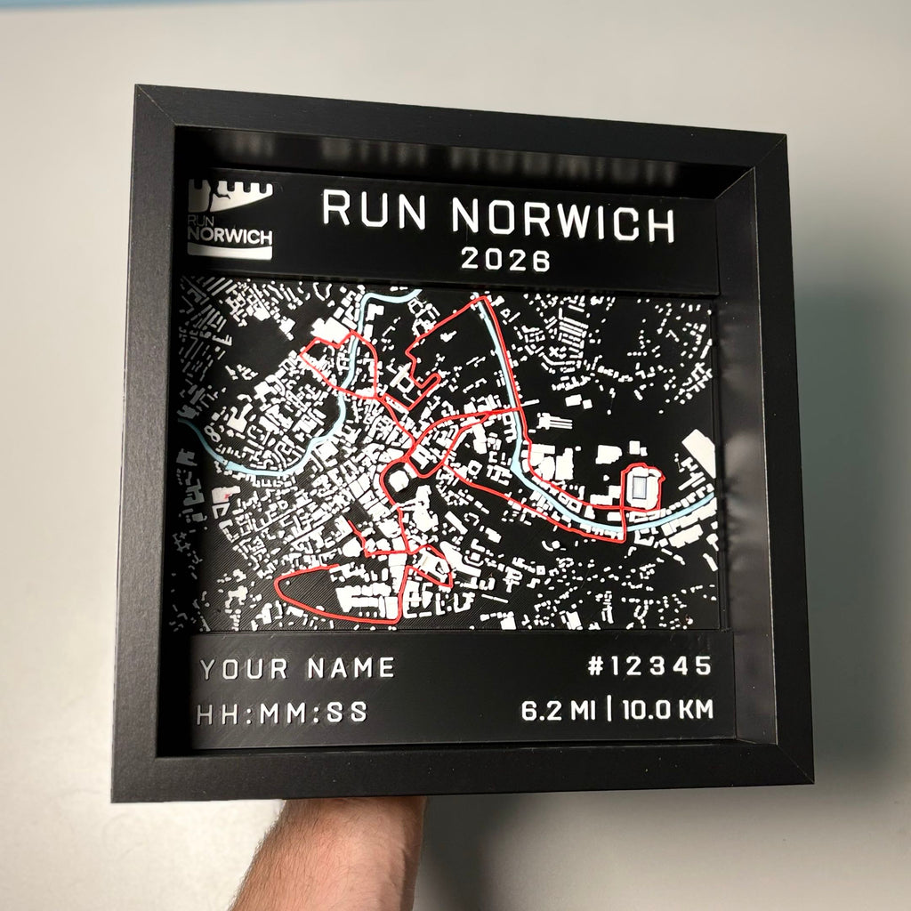 Norwich Run Personalised - Add Name, Race Number & Finish Time