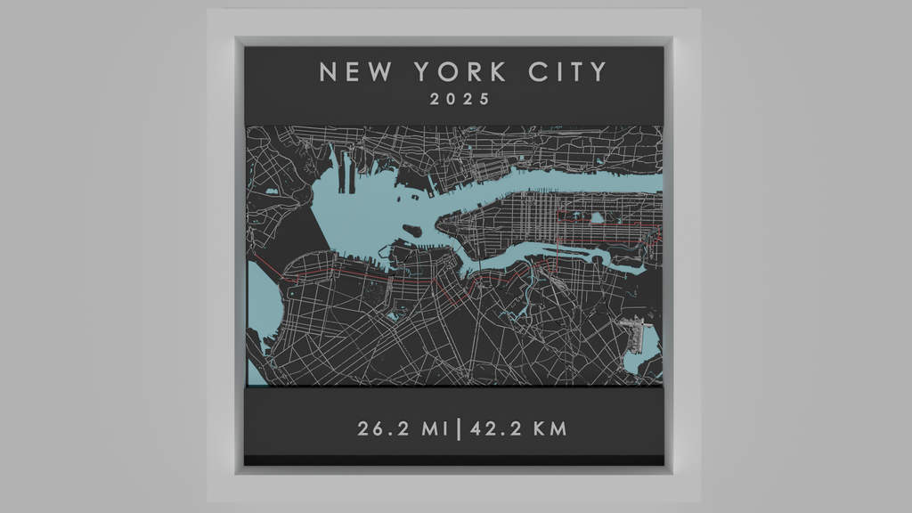 New York City - White Frame