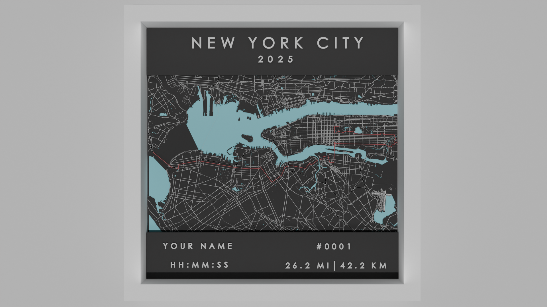 New York City - White Frame