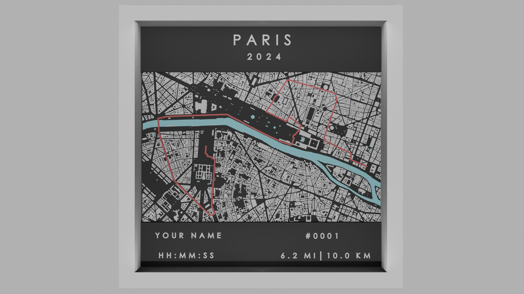 Paris 10K - White Frame