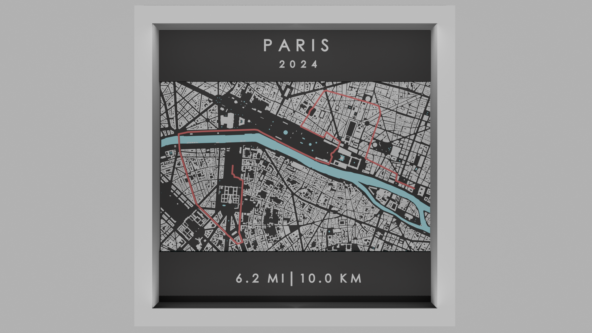 Paris 10K - White Frame