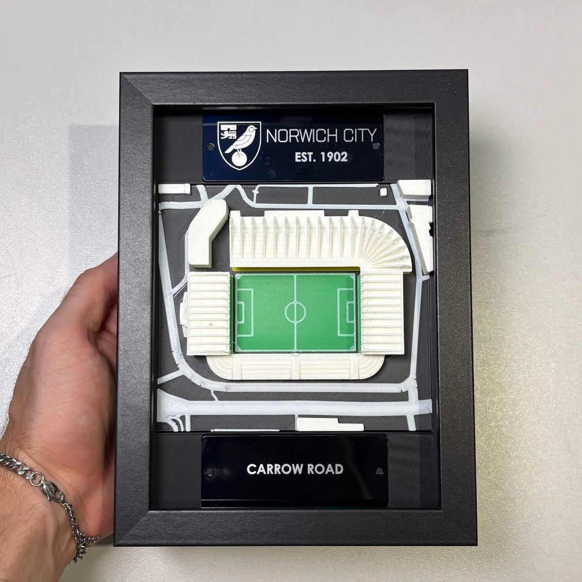 Carrow Road 3D Stadium Frame – Norwich City FC