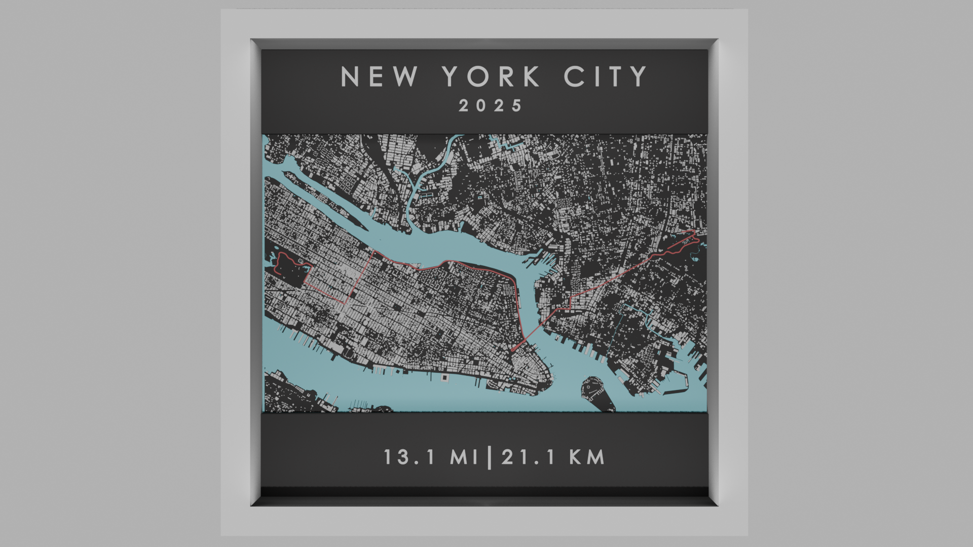 New York City - White Frame
