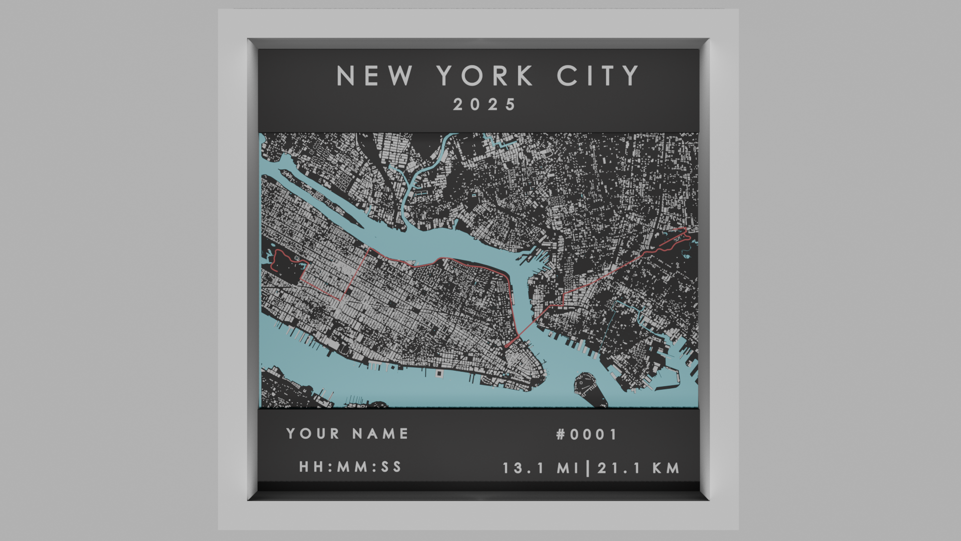 New York City - White Frame